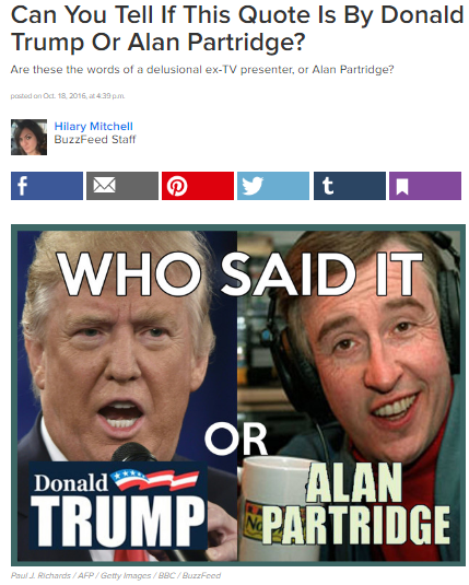 Buzzfeed Quiz Donald Trup Alan Partridge
