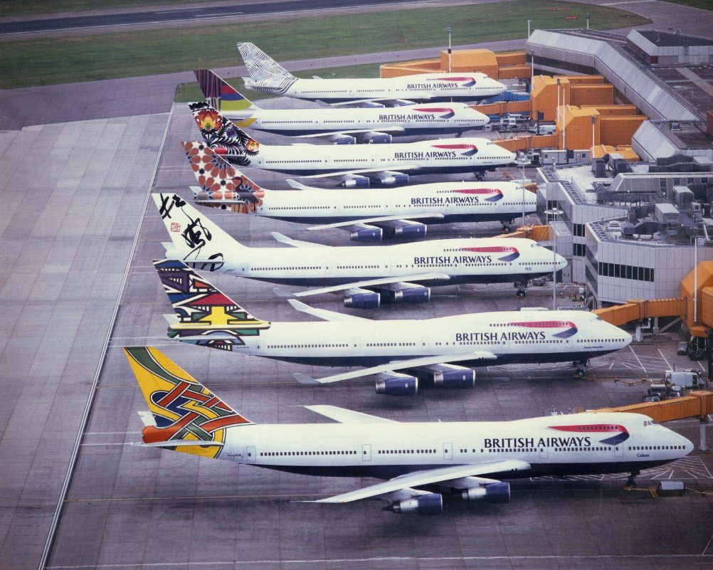 Rebranded British Airways fleet