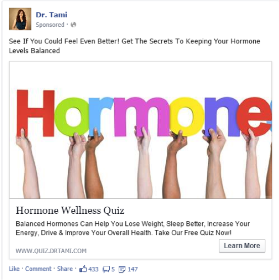 Dr Tami Hormone Ad