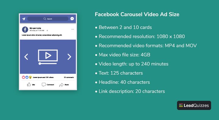 Facebook Carousel Video Ad Size