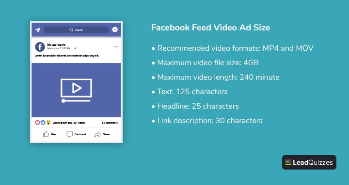 Facebook Feed Video Ad Size 2