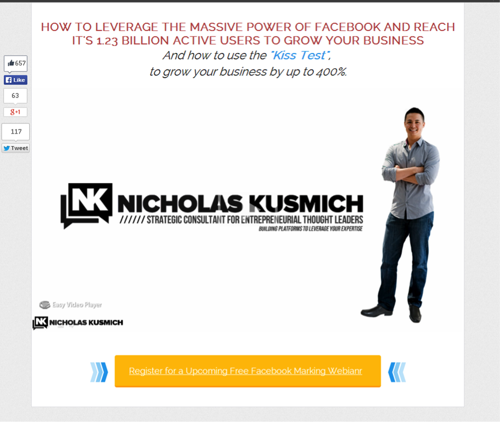 Nicholas Kusmich Landing Page