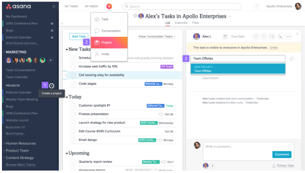 asana tasks