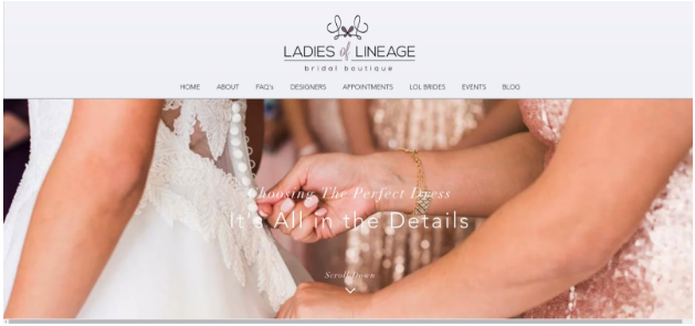 ladies of lineage homepage screenshot