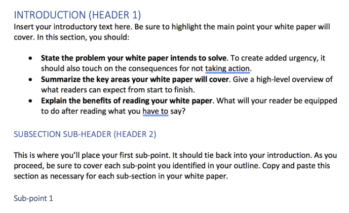 white paper template introduction