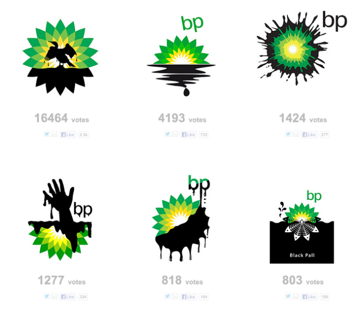 Reworked BP logo in the aftermath of Deepwater Horizon oil spill