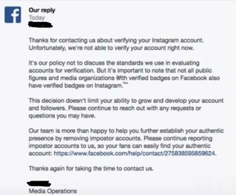 Verification Rejection Letter