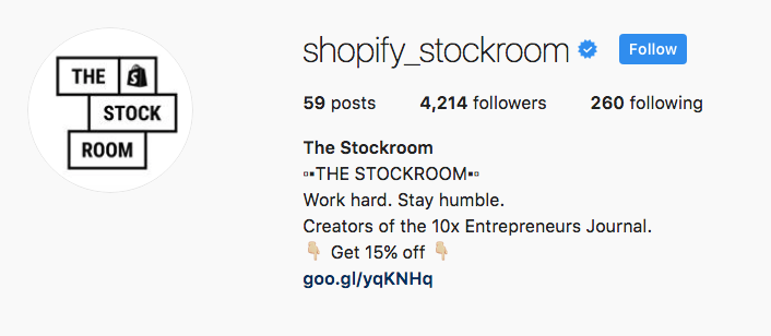 Stock Room Instagram