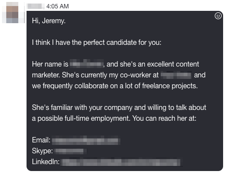 Content Writer Referral