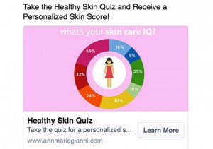annmarie gianni quiz facebook ad