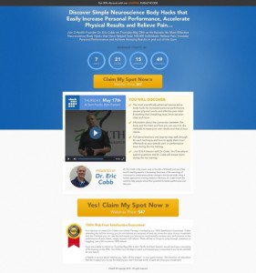 webinar attendance - landing page