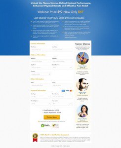 webinar attendance - order page