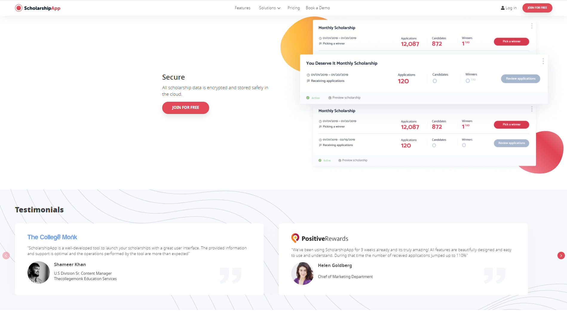 scholarshipapp testimonial