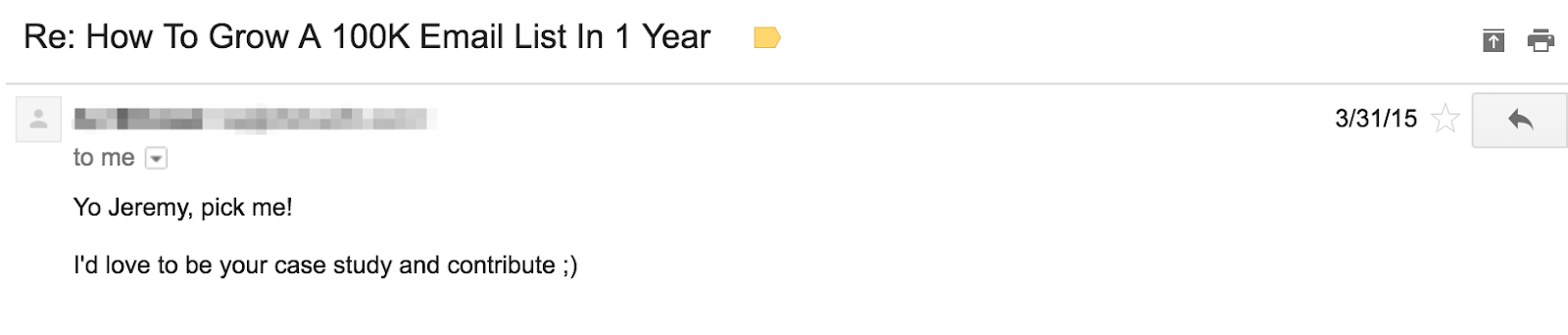 Re How To Grow A 100K Email List In 1 Year Sales Email 4
