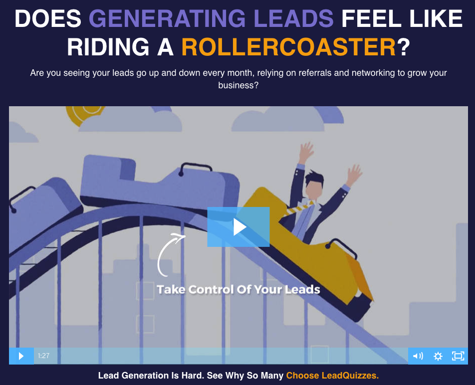 Generating leads using LeadQuizzes