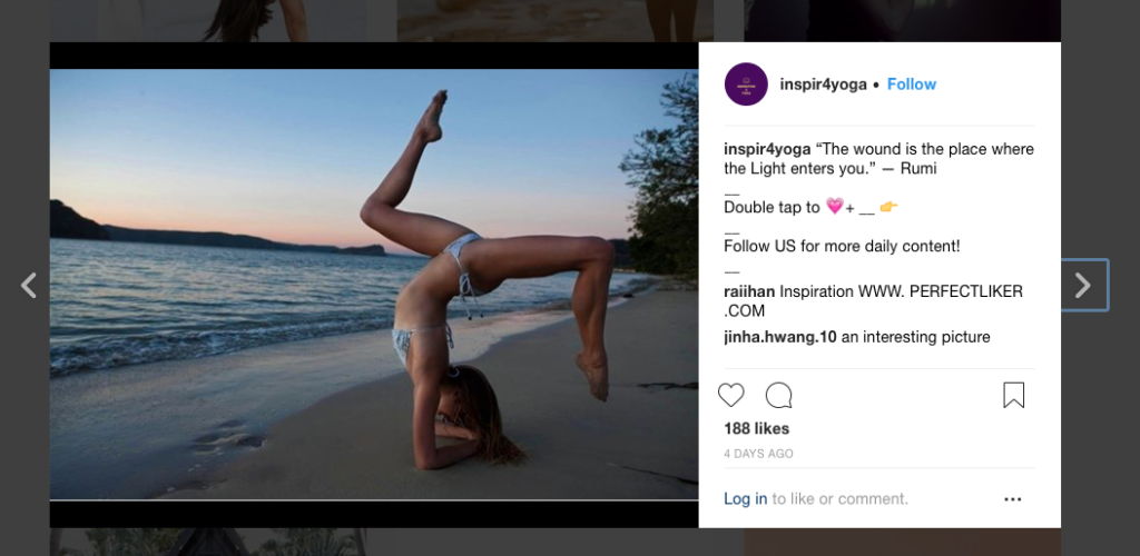 Yoga Instagram account