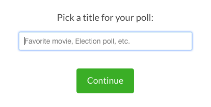 pick a poll title