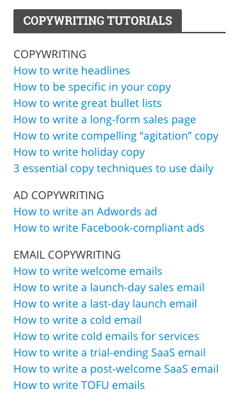 Copywriting course from Copyhackers