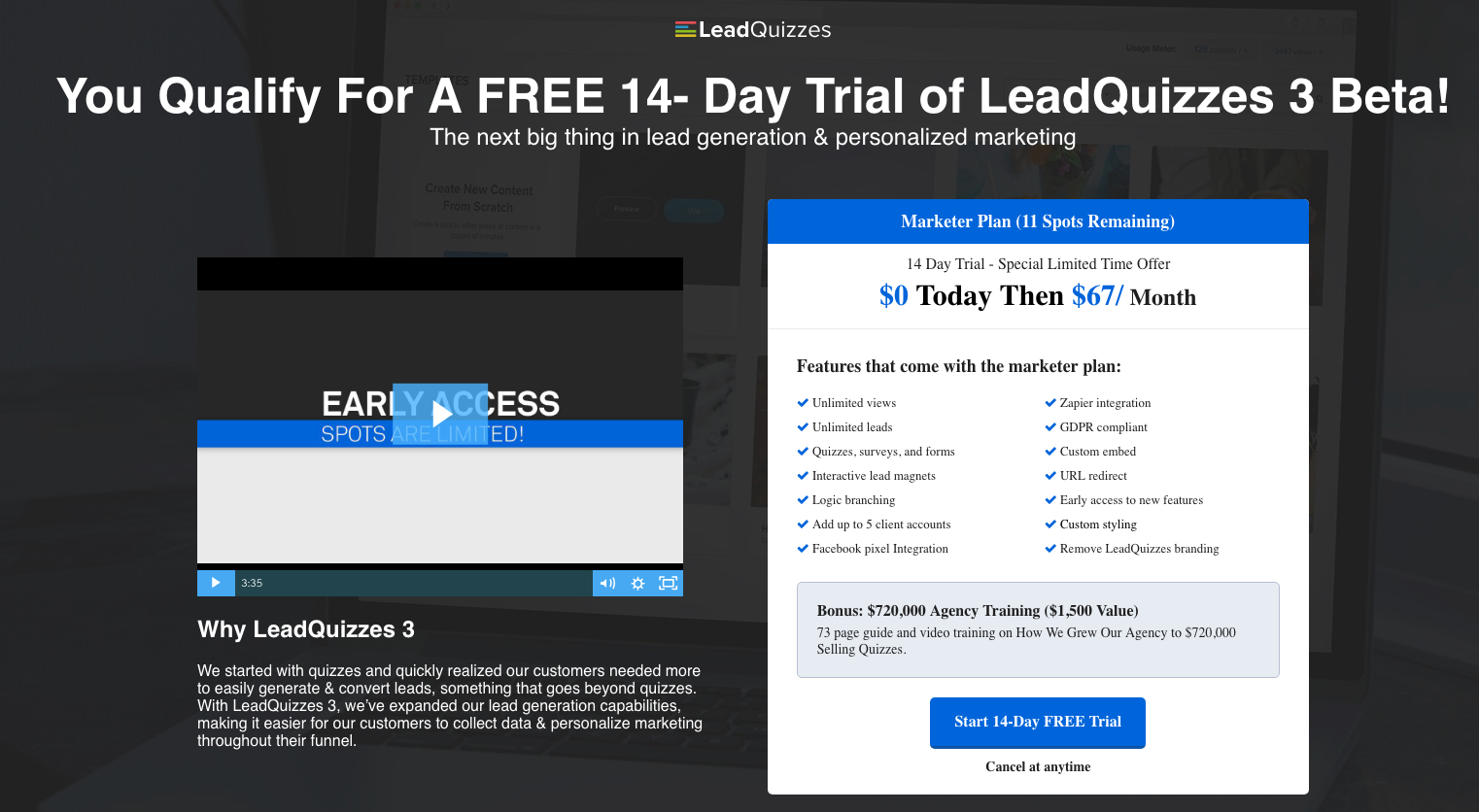 LeadQuizzes Free Trial