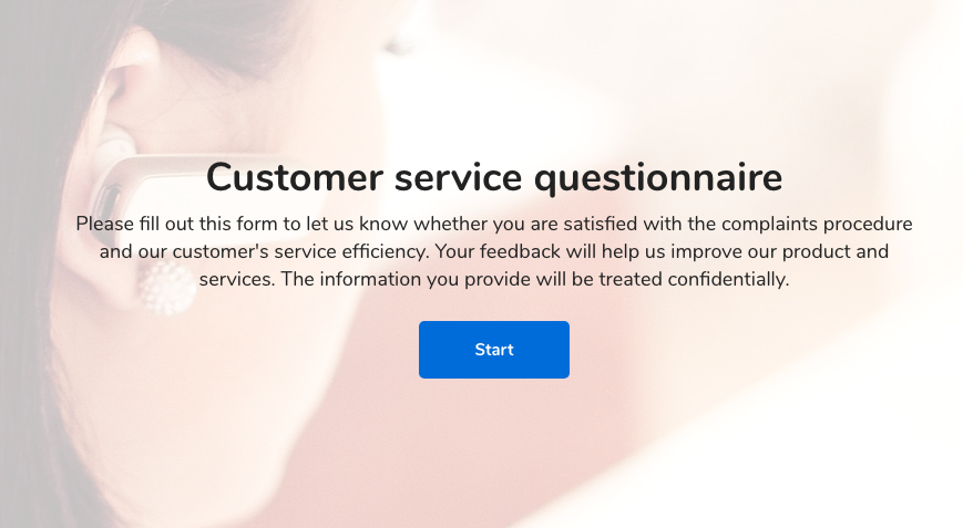 customer complaint questionnaire