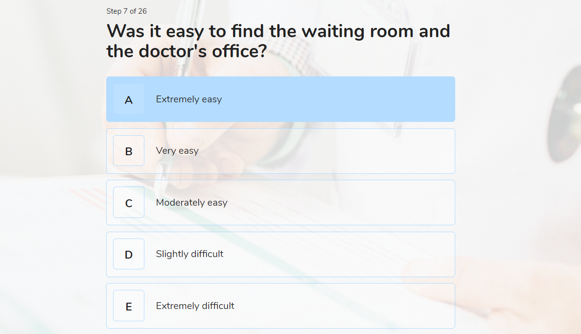 patient satisfaction survey