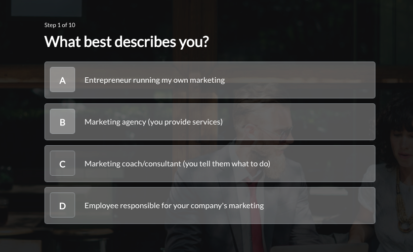 LinkedIn marketing quiz