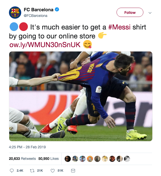 FC Barcelona official Twitter account 