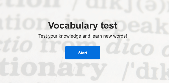 LeadQuizzes Vocabulary Test