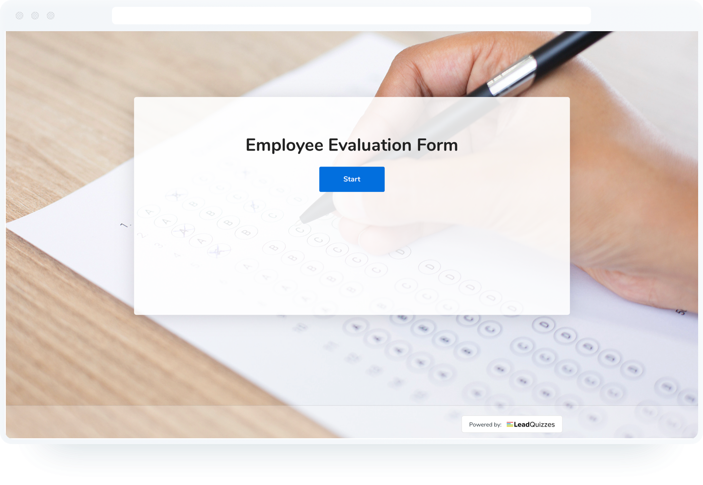Employee evaluation form