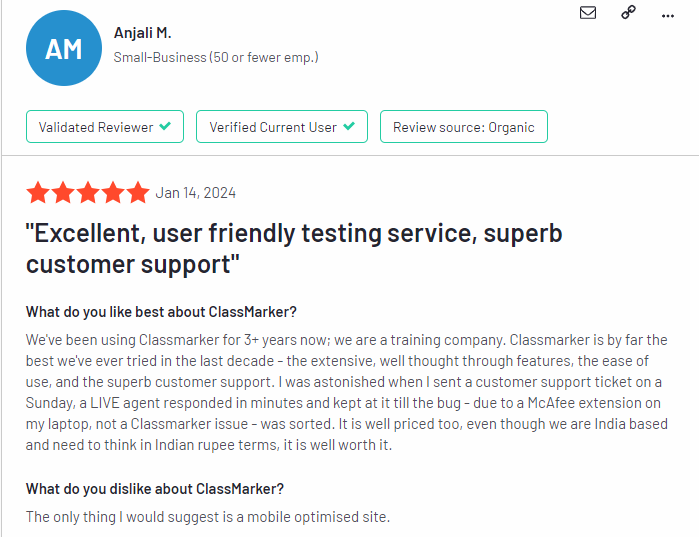 ClassMaker customer opinion