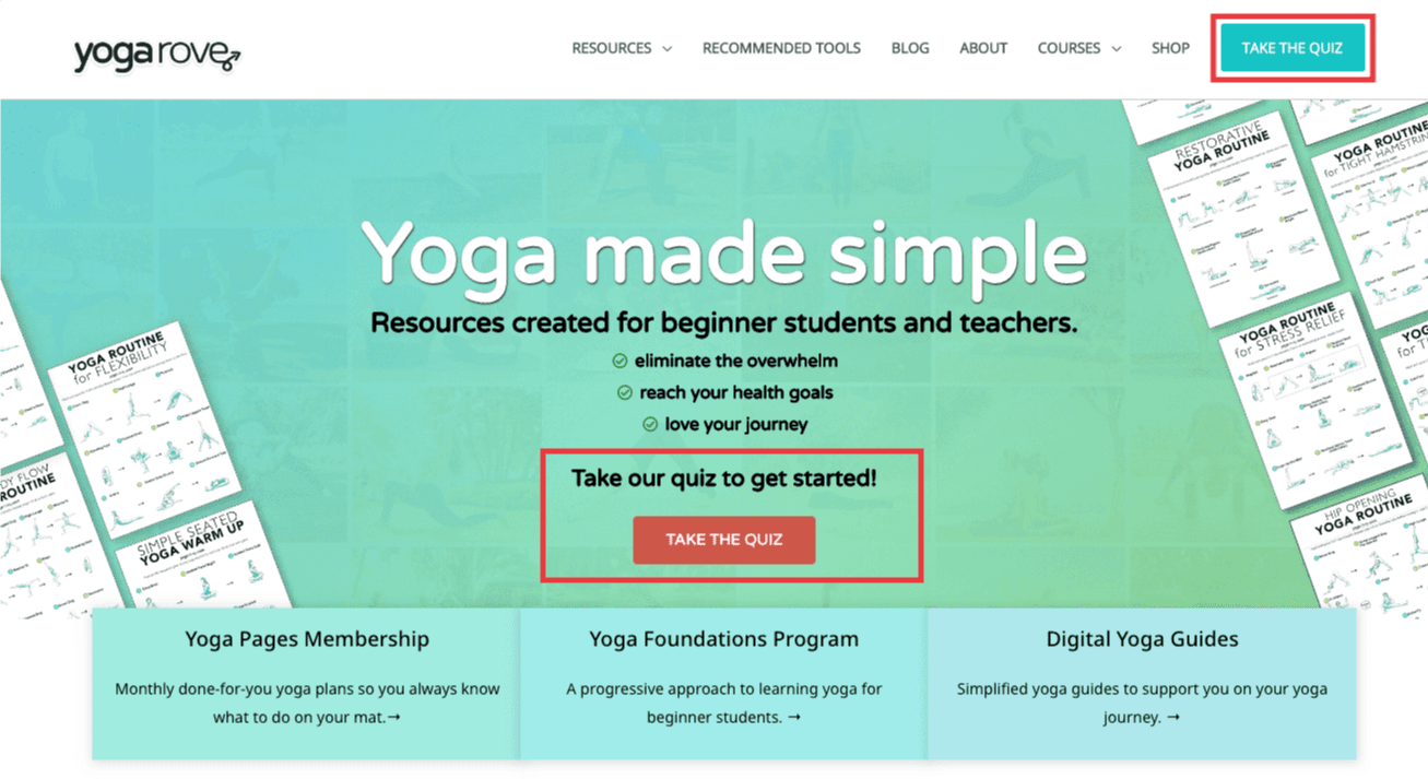 Add As CTA On Home Page & Website Menu.