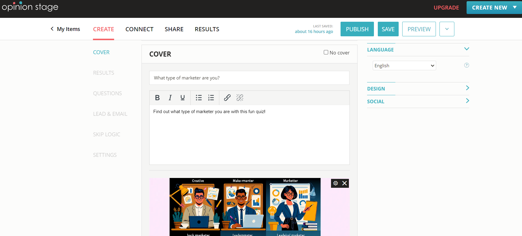 Opinion stage AI quiz generator
