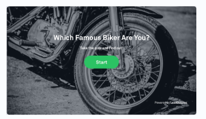 LeadQuizzes biker quiz example