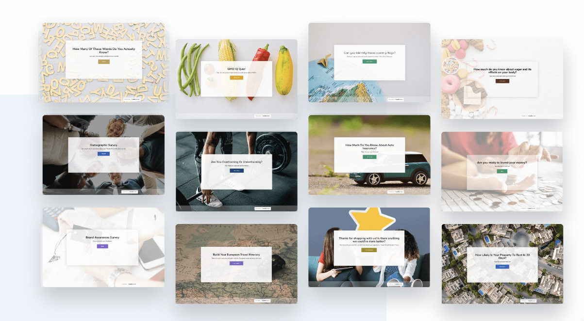 LeadQuizzes quiz templates