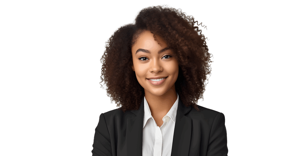 vecteezy portrait of young business woman happy smiling and standing 42977797 1