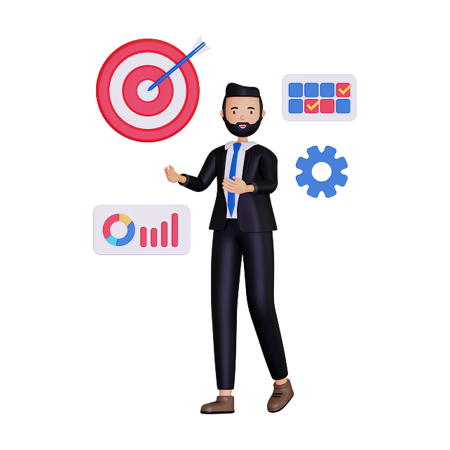 vecteezy 3d business goal