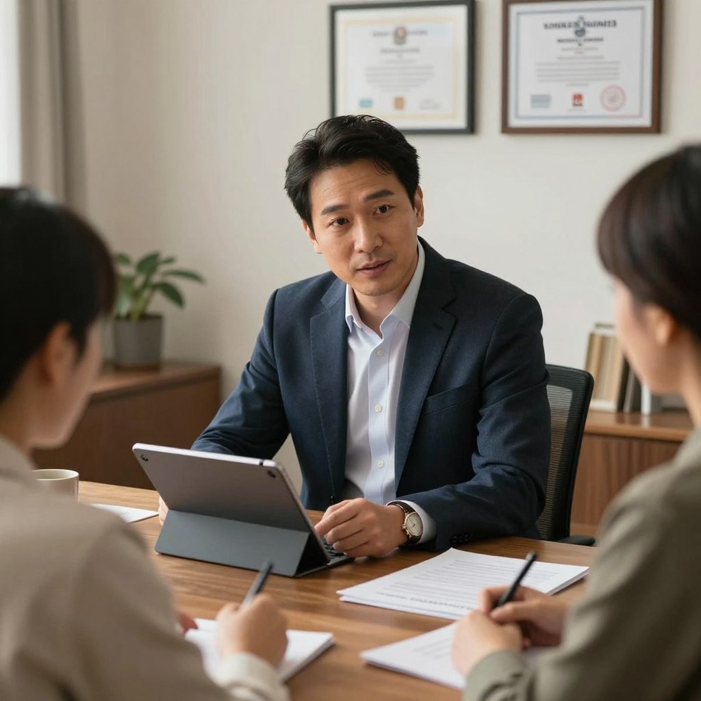 Business coach preparing for qualified strategy session