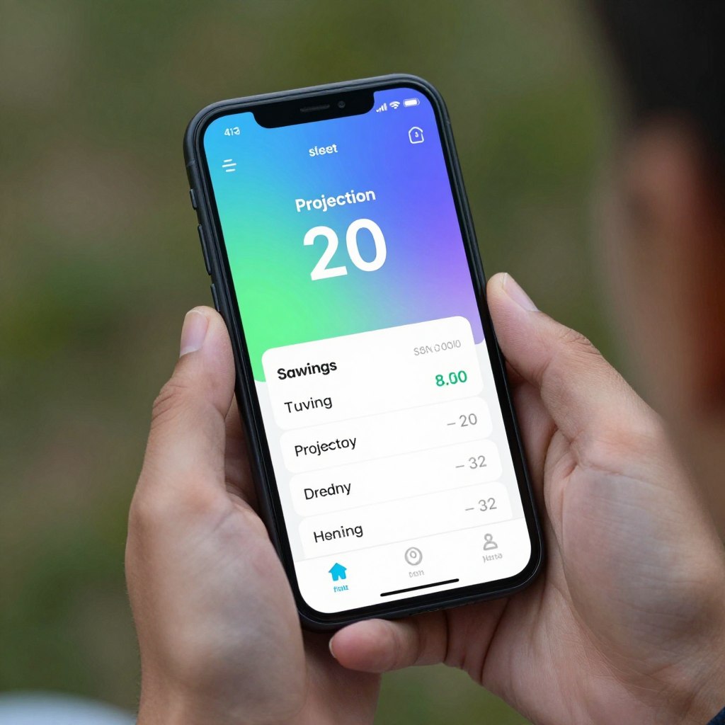 Investment platform interface on smartphone showing modern fintech app