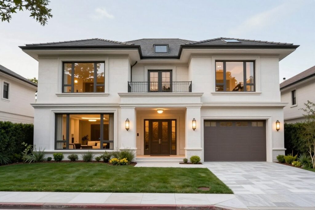Luxury real estate property with sophisticated buyer qualification assessment for high-end market