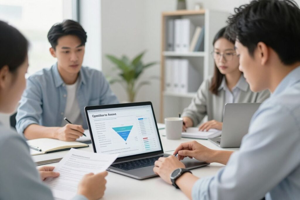 Marketing agency using proposal funnel