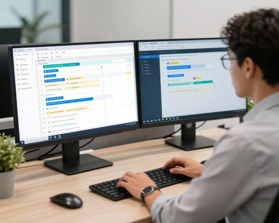 Real estate agent efficiently managing qualified buyer leads on a digital dashboard