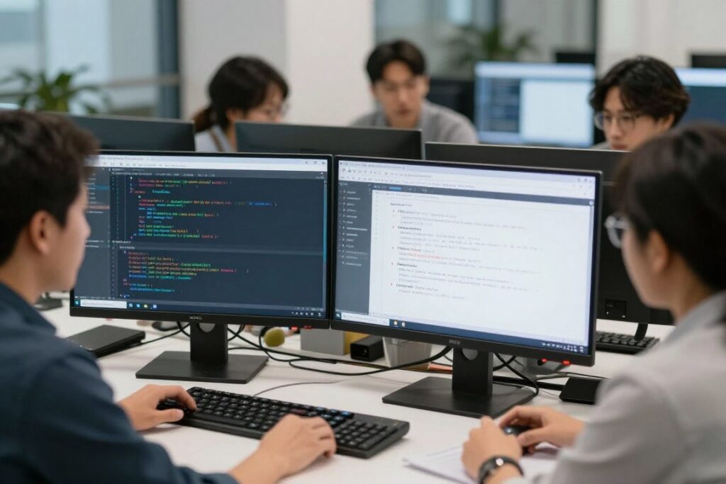 Software development team using funnel