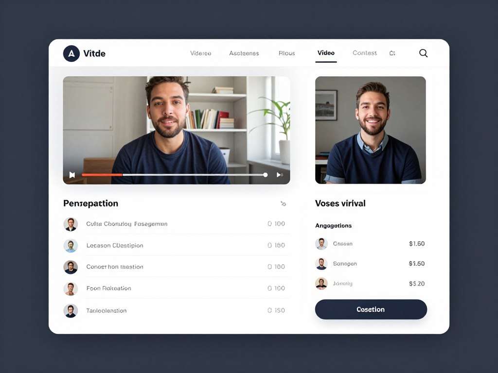 Video contest submission interface