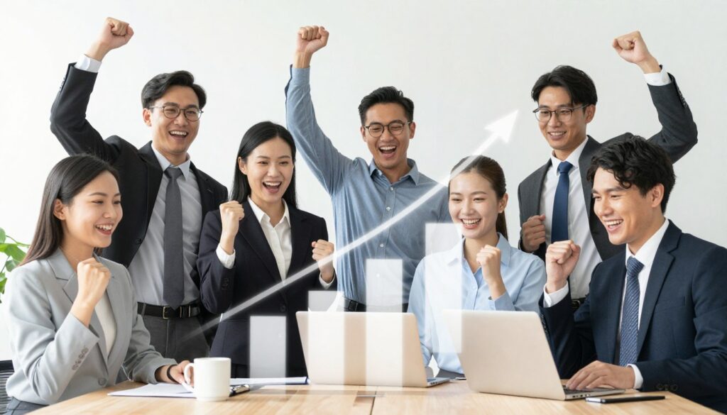 empowering image showing business growth from qualified leads