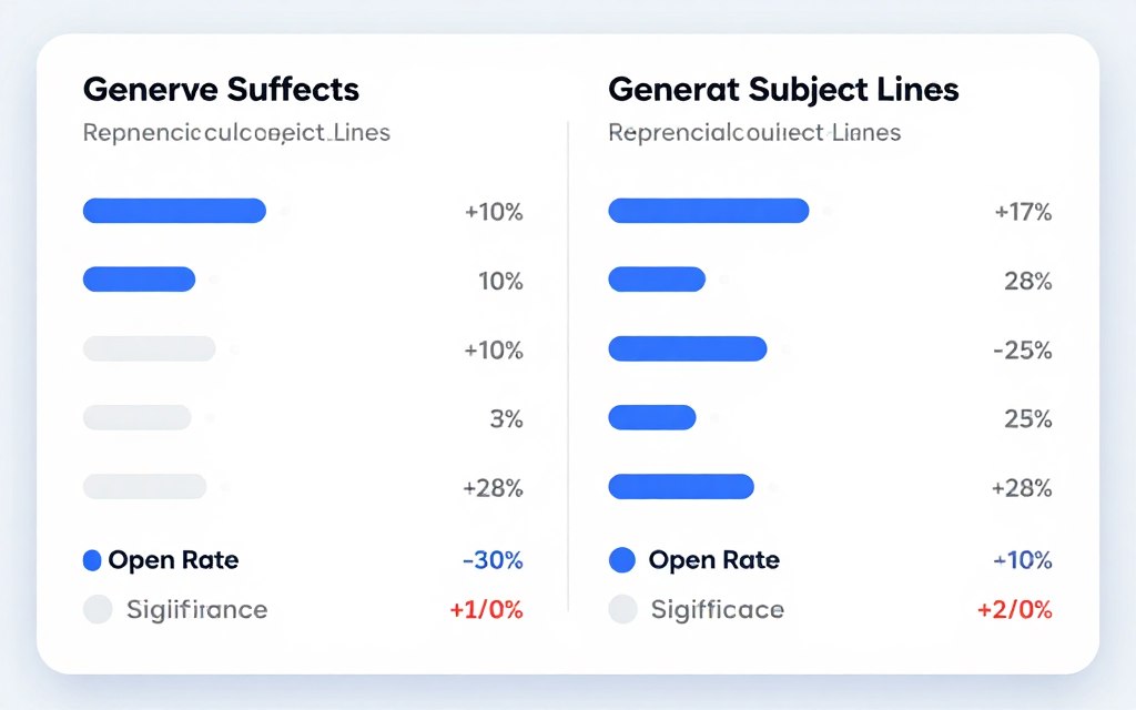A/B test results showing personalized vs generic subject lines