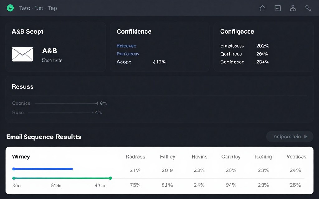 A/B testing results dashboard for email campaigns