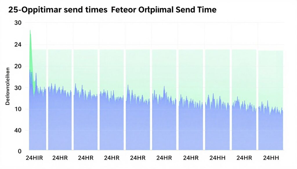 AI send time optimization visualization
