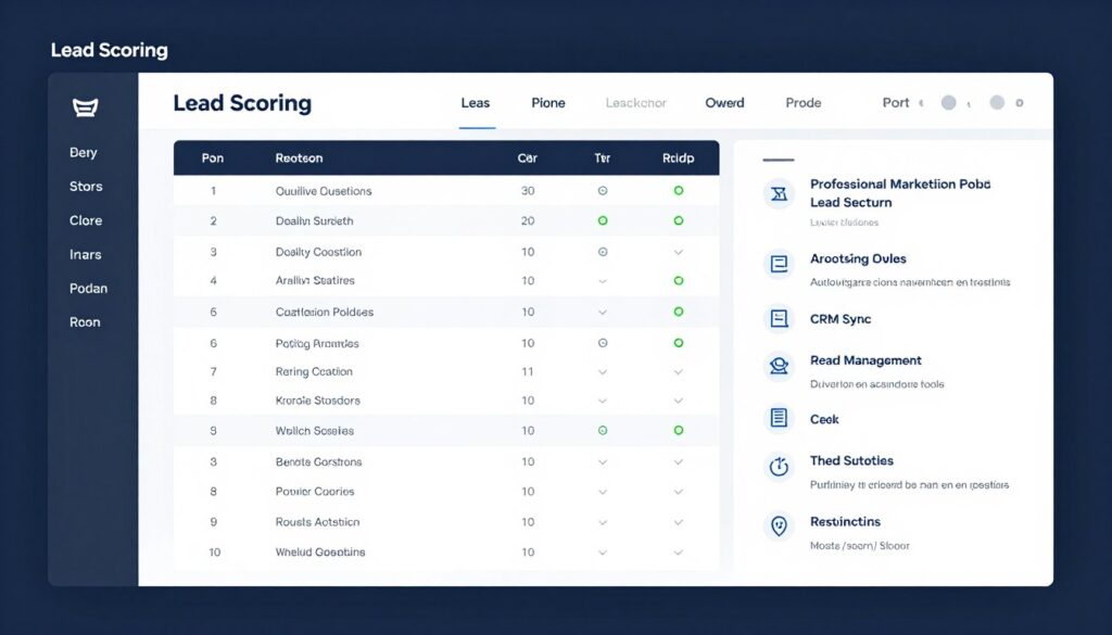 Advanced lead scoring configuration interface
