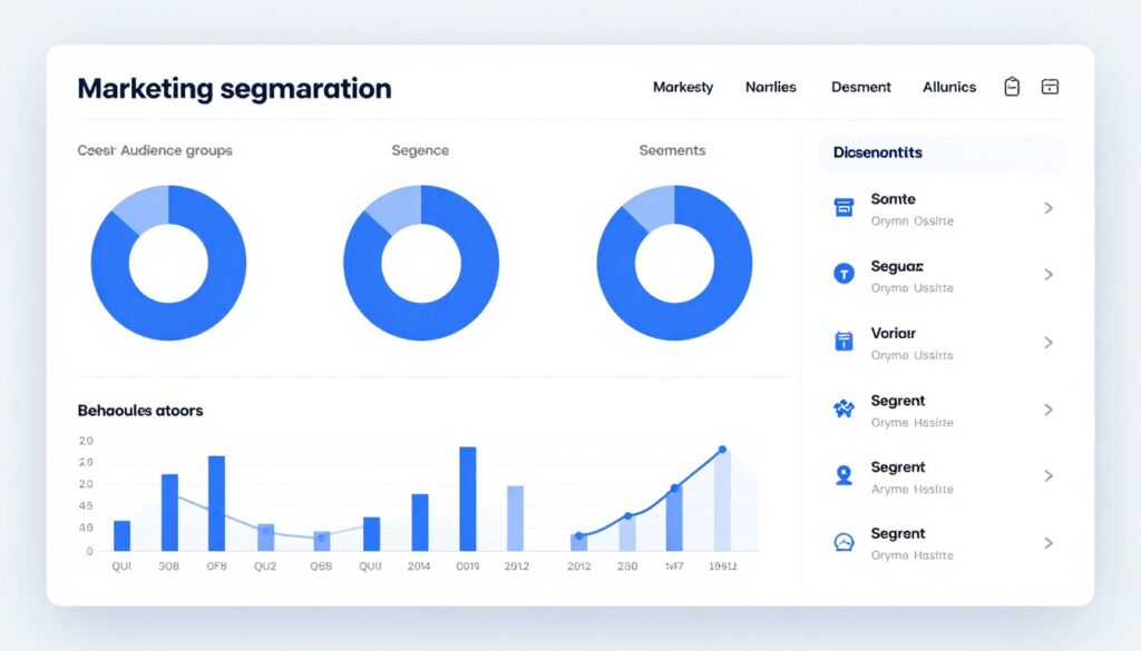 Audience segmentation dashboard showing quiz-based groups
