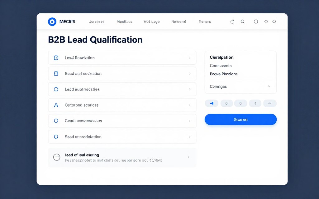 B2B lead qualification quiz showing scoring and routing logic